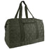 Dark Green Lightweight Woobie Weekender Bag angle view on white background with lifted fabric handles