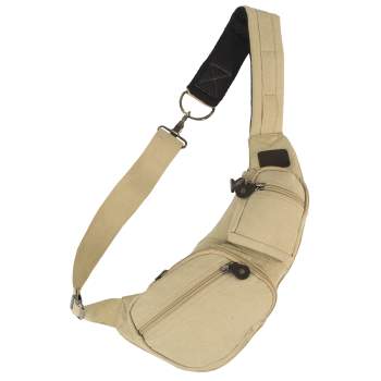 Crossbody bag in beige on white background