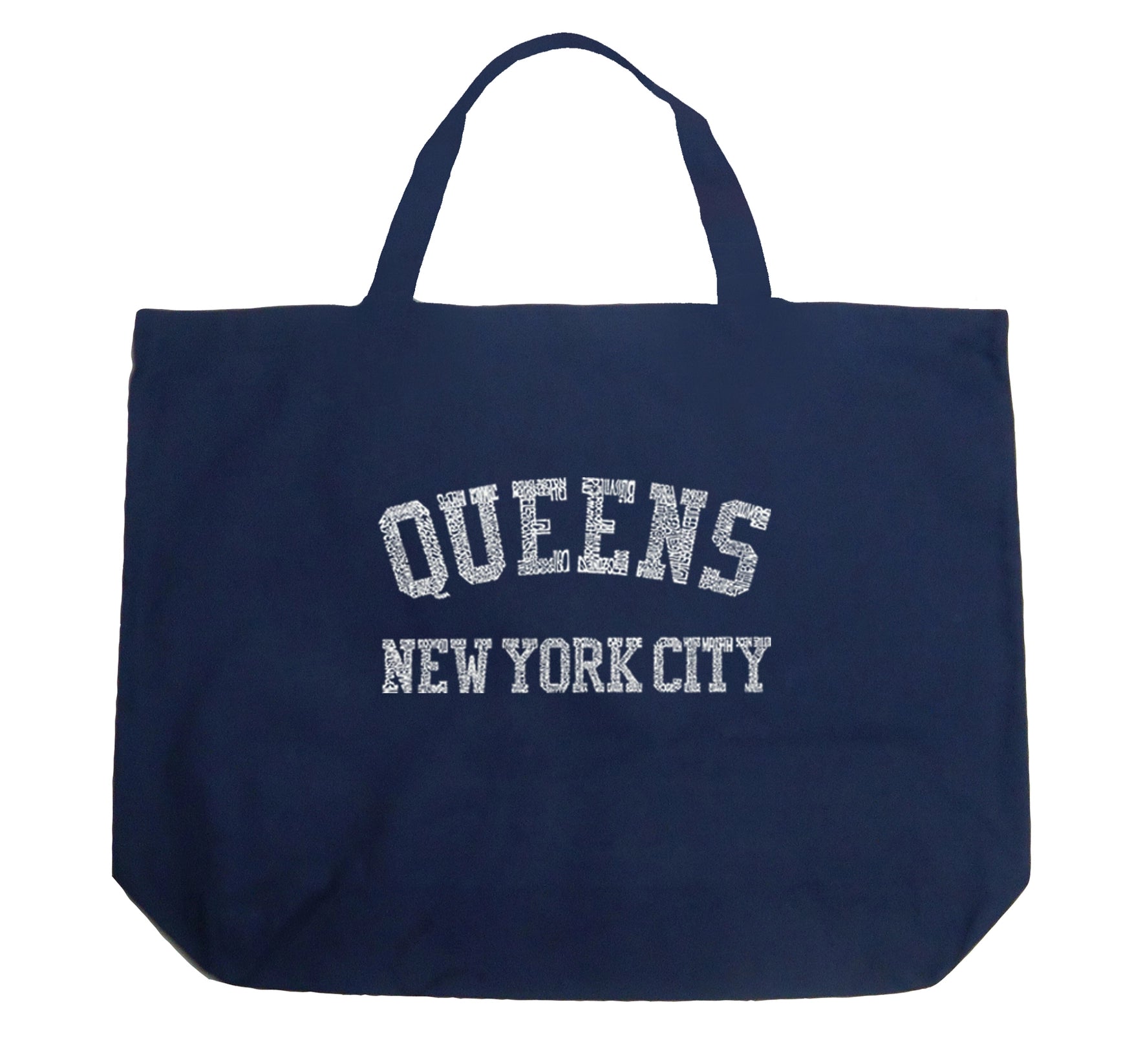 Word Art Tote Bag: Neighborhoods in Queens