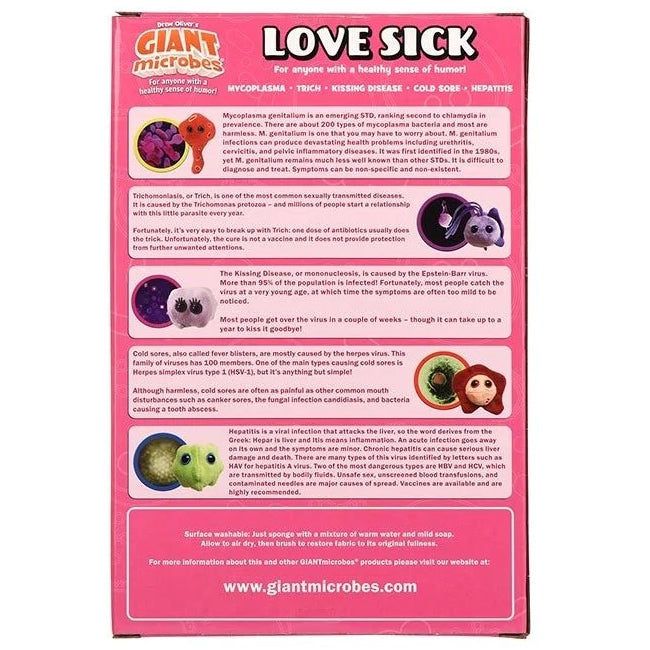 Back of Love Sick plush keychain box set