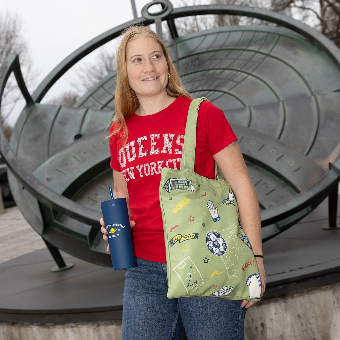 Green Soccer Tote Bag