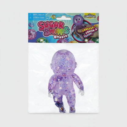 Squishy toy purple baby with white background