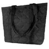 Black tote bag side view