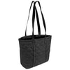 Black tote bag side view