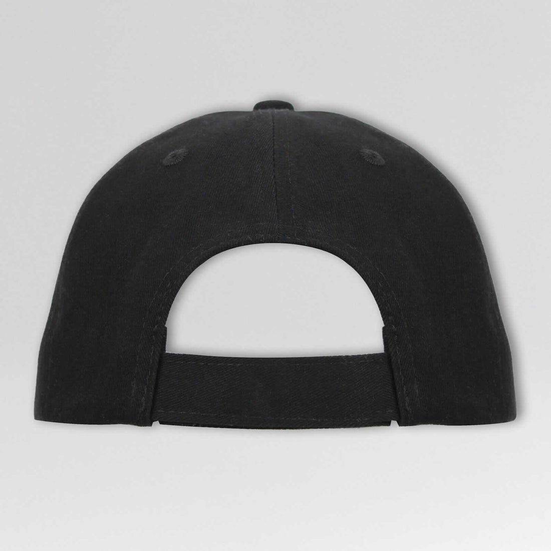 Back of a black baseball cap