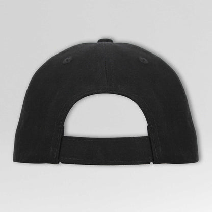 Back of a black baseball cap