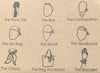 Diagram showing 9 different ways you can tie and use a head-scarf
