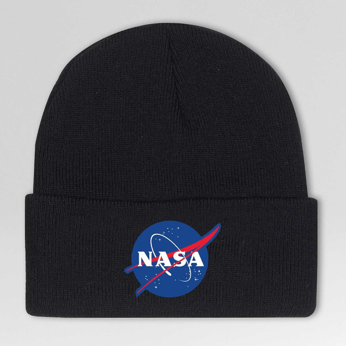 NASA Meatball Logo Embroidered Watch Cap - Black