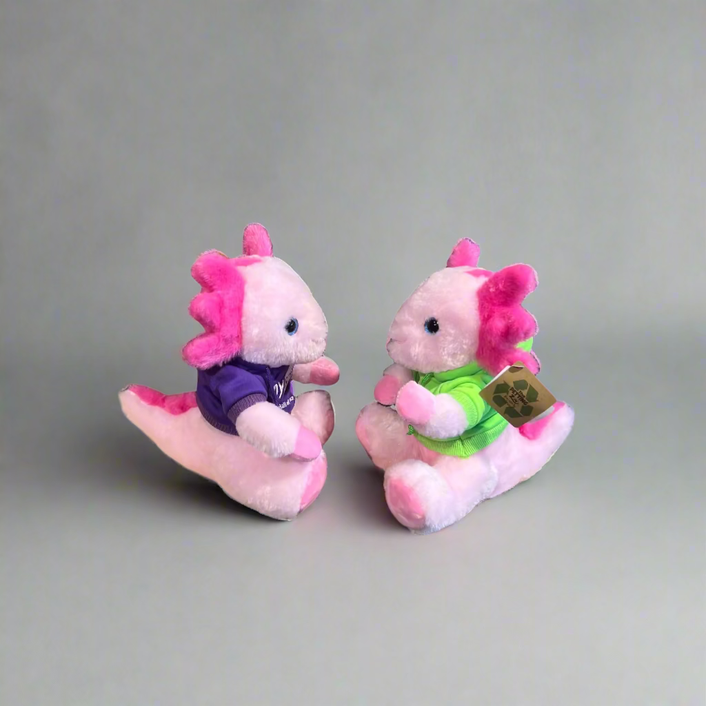 Axolotl Plushie with NYSCI Sweatshirt