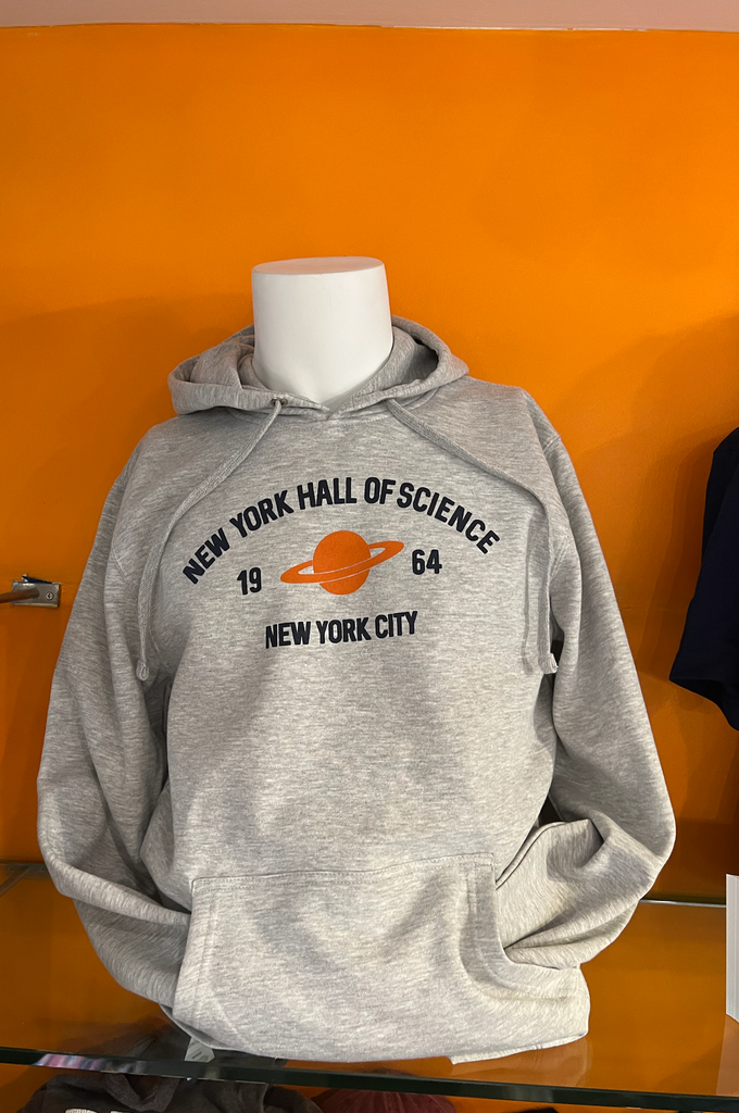 Exclusive: New York Hall of Science Branded Hoodie Heather Grey