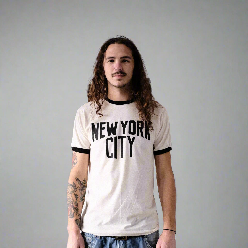New York John Lennon Inspired Ringer T-Shirt