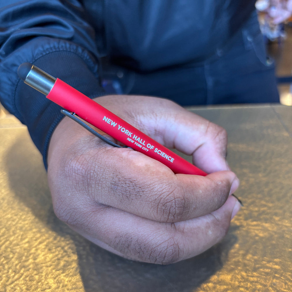 Red pen in a man&