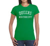 Women's Word Art T-Shirt: Neighborhoods in Queens