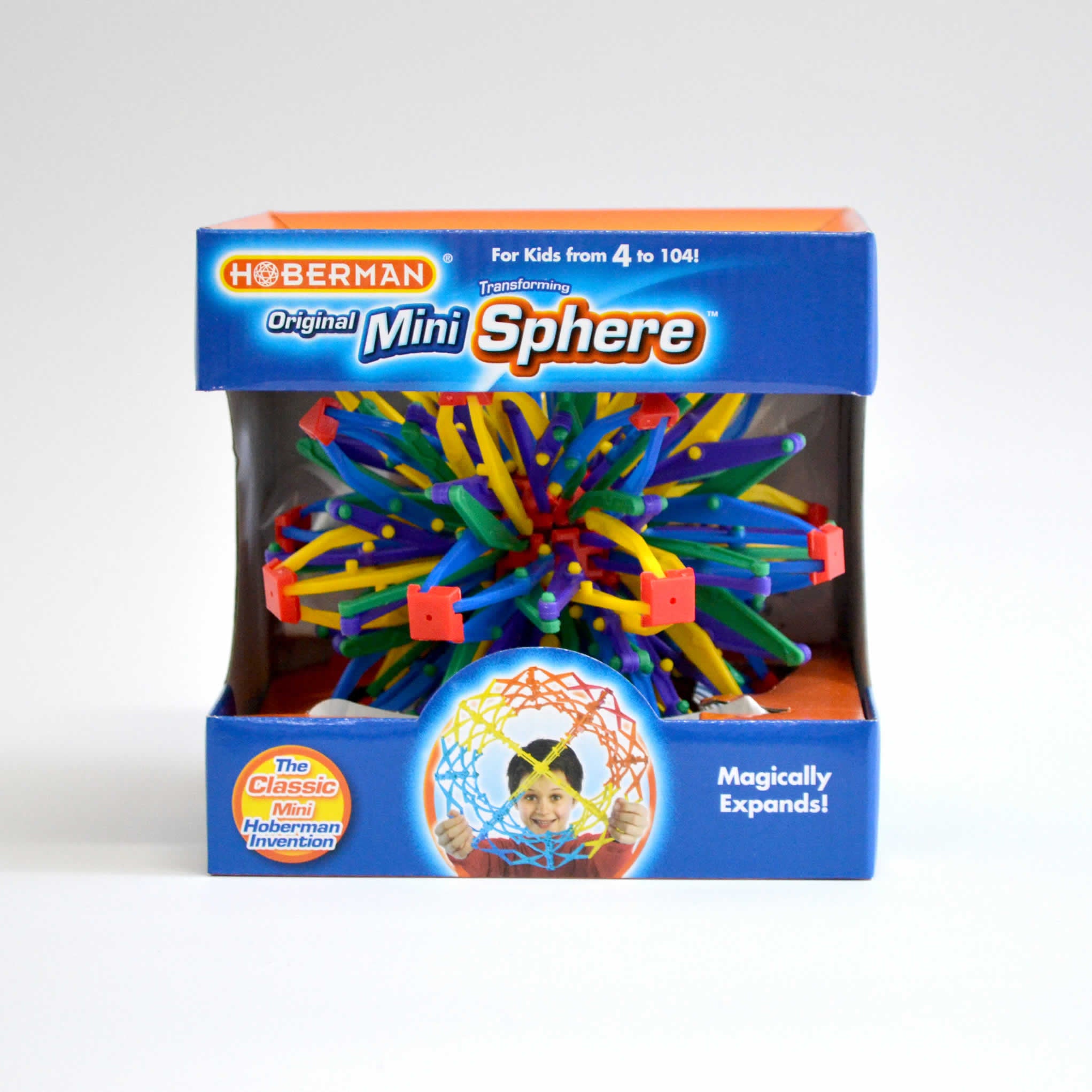 Front of box packaging for the toy mini-sphere