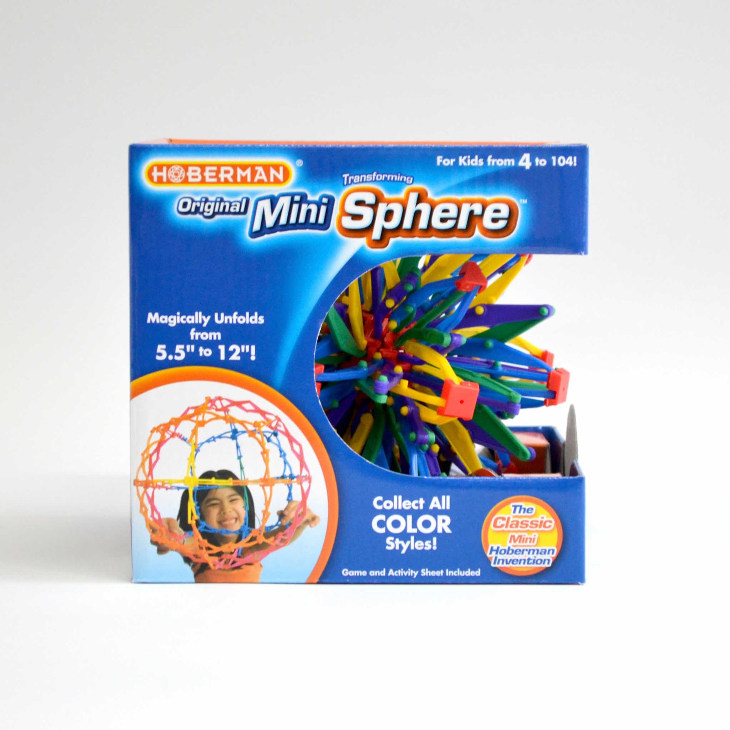 Side view of the Toy Mini-Sphere packaging