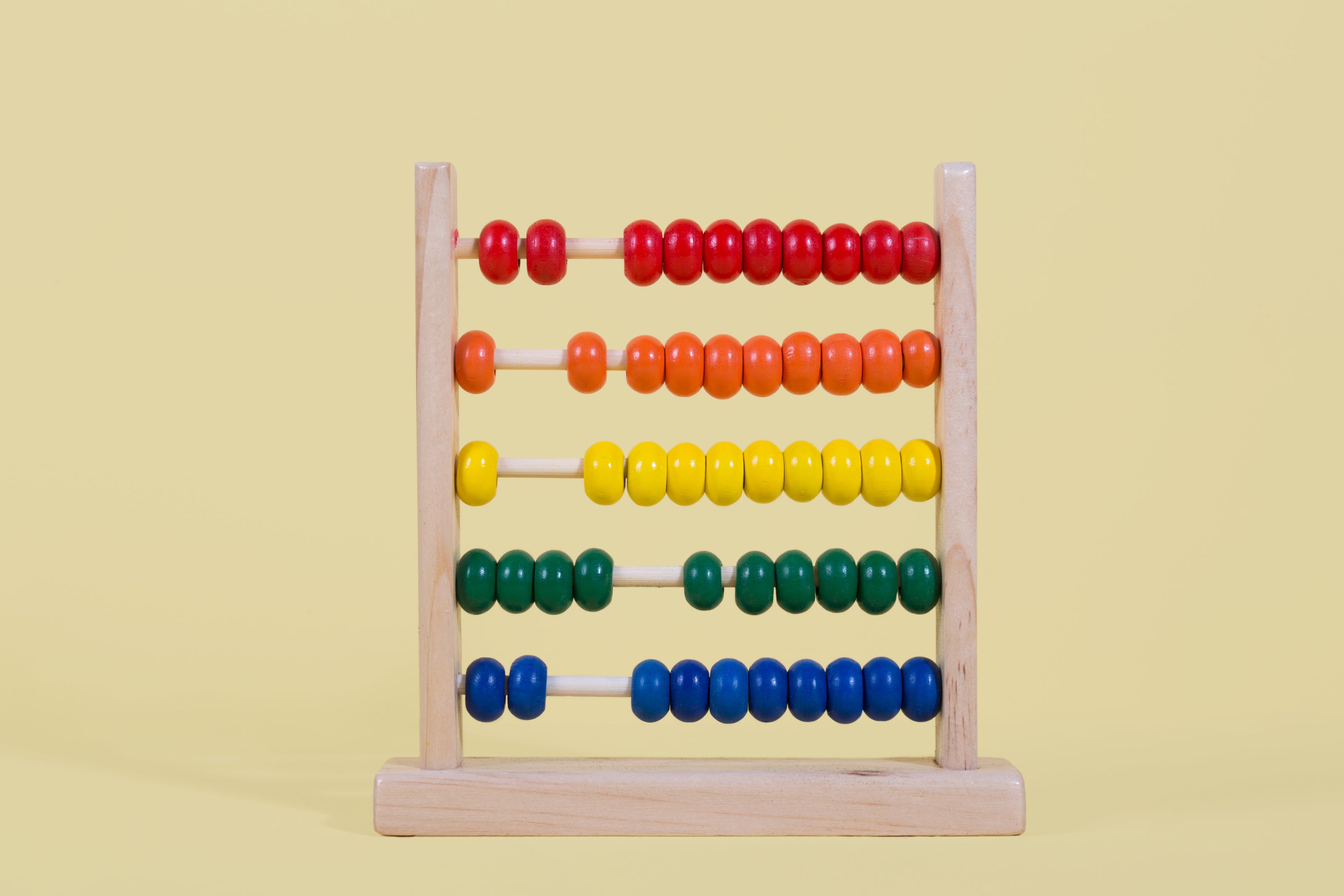 A childs colorful abacus toy