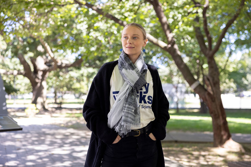 CityWorks Inspired: Black &amp; White New York Scarf