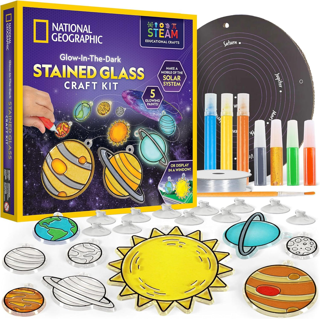 National Geographic: Glow In The Dark Stained Glass Kit